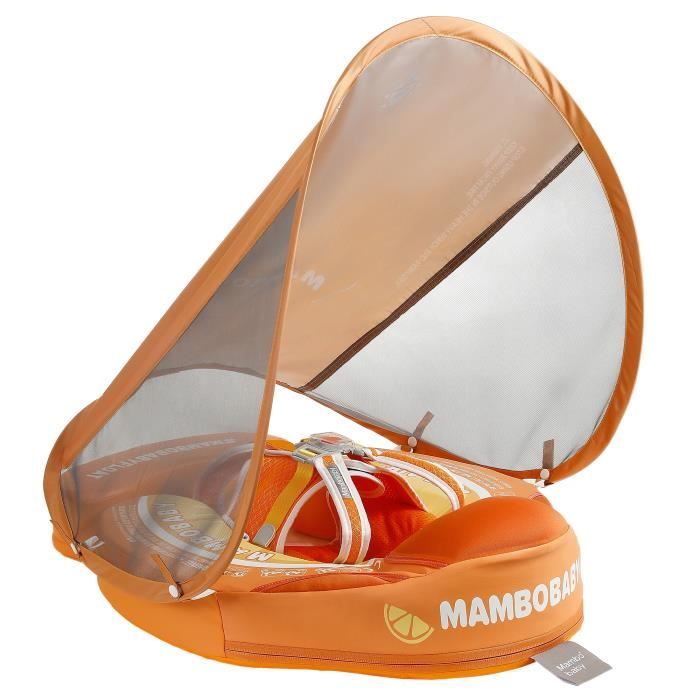 HECCEI Mambobaby Bouee Bebe de Piscine avec Auvent Queue Flotteur Bouée