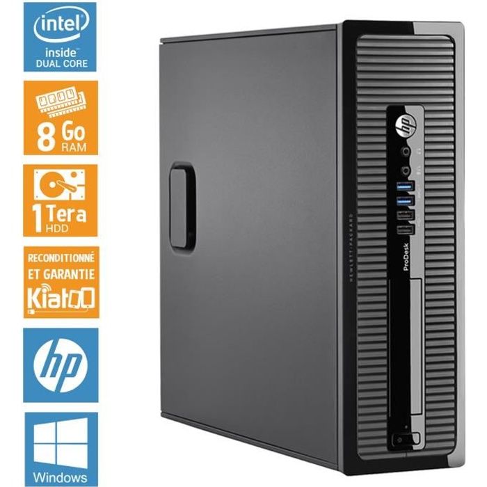 Ordinateur de bureau HP PRODESK 400 G1 pentium dual core g 8 go ram 1 To disque dur - Hewlett packard