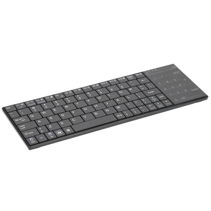 Clavier sans fil – K-07 – Bluetooth 3.0 – Pavé tactile intégré – Ultra-mince – Compatible Windows/Android/iOS