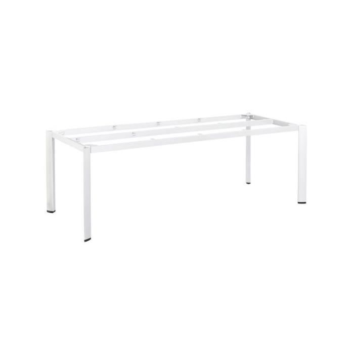 Table modulaire Kettler 160 x 95 cm Pied profilé blanc Résine