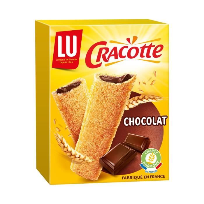 LOT DE 6 - LU - Cracotte Biscottes fourrées au Chocolat - boîte de 200 g