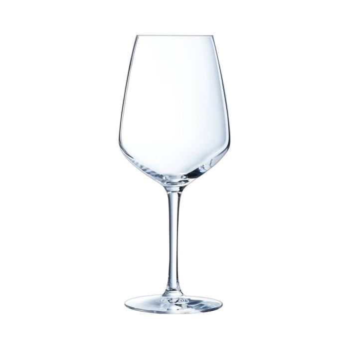 Verres à Pied Luminarc Vinetis - Lot De 6 - 40cl - Design Moderne Français - Pour Vin Et Apéritif
