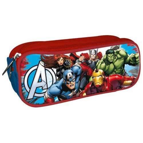 Kit Scolaire Avengers - Trousse Transparente Avec Fournitures (Crayons, Cahiers), Licence Officielle Marvel, 6-12 Ans