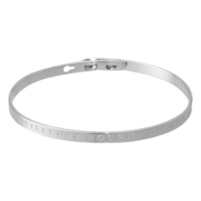 Bracelet Jonc Message En Laiton Argenté - "Je Ne Vieillis Pas, Je Prends De La Valeur", Ajustable, Idéal Cadeau