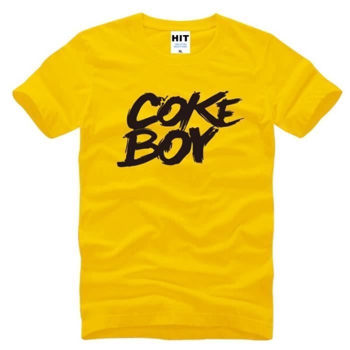 comme des garçons t shirt homme jaune