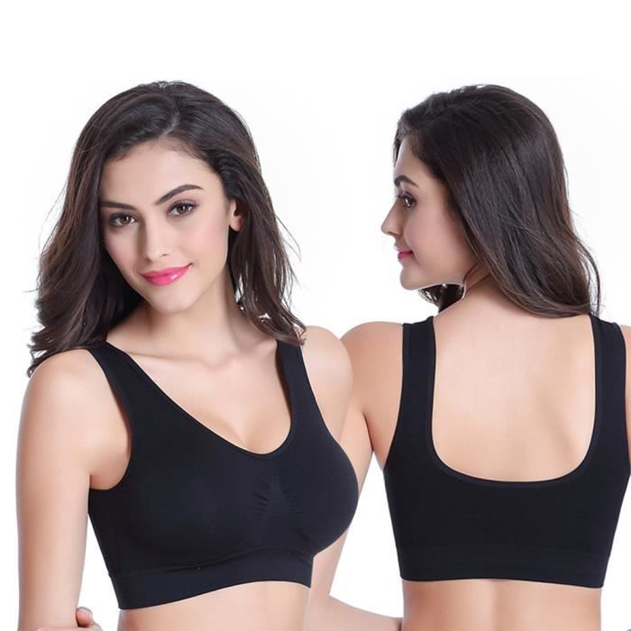 Lot de 3 Brassière Femmes - XHM478a1 - Noir - Sport - Grande Taille