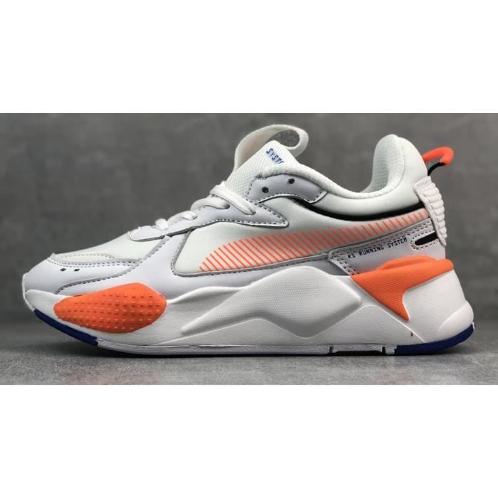 basket puma noir et orange