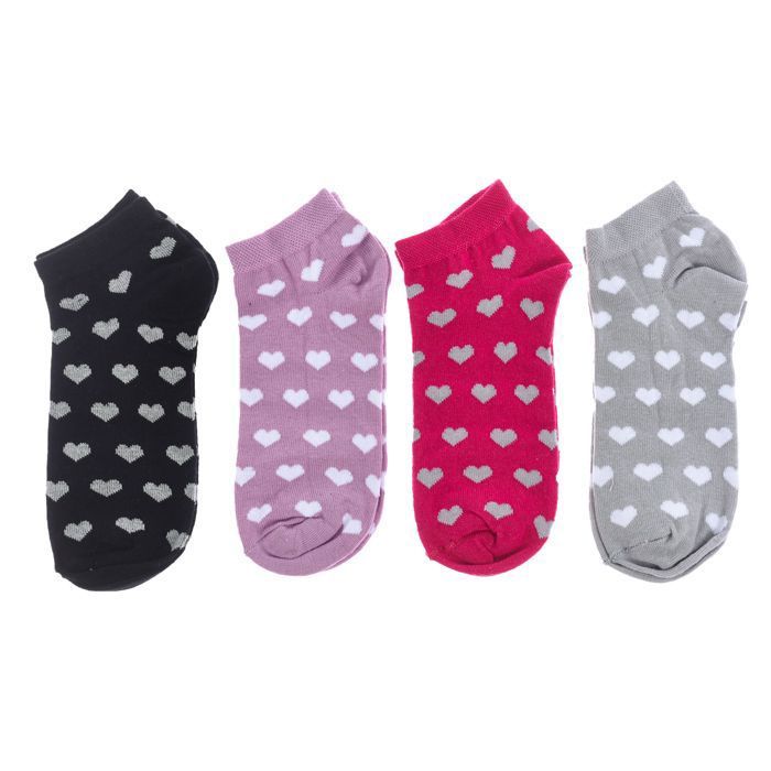 Lot de socquettes femme, chaussettes courtes femme, en coton