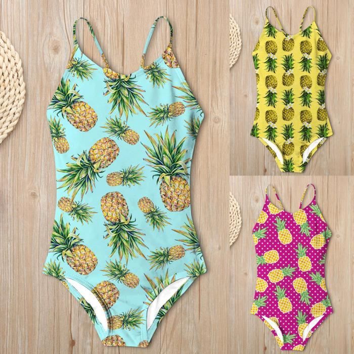 Maillot de bain 3 pièces pour fille - Motif floral - Imprimé dessin animé mignon - Maillot de bain pour la plage, la piscine, les vacances d'été - Tenue d'été pour enfants Maillot de bain 3 pièces pour fille - Motif floral - Imprimé dessin animé mignon - Maillot de bain pour la plage, la piscine, les vacances d'été - Tenue d'été pour enfants