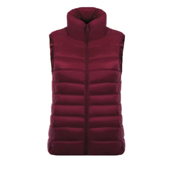Gilet Femme Sans Manches Doudoune Hiver - Matelassé, Zippé, Avec Capuche Et Poches, Chaud Et Léger, Pour Extérieur