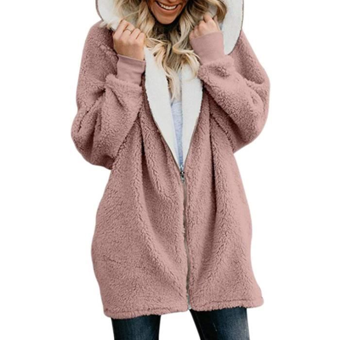 Manteau Chaud en Peluche pour Femmes