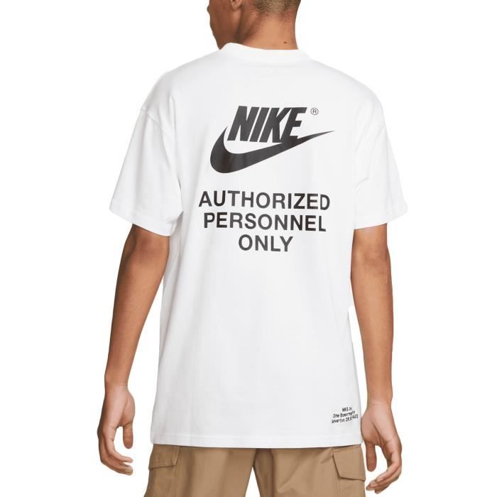 T-shirt Nike Sportswear pour Homme Blanc - Manches courtes - Respirant