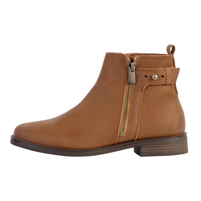 Bottines Femme - Clarks Memi Lo - Marron - Fermeture à zip - Talon 25mm - Confortable