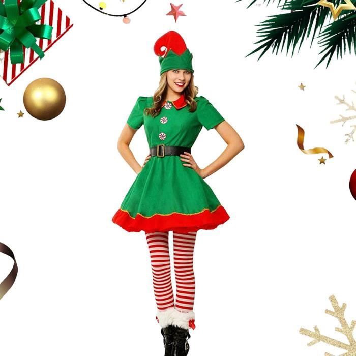 Costume D'elfe De Noël,Costume D'elfe De Noël Pour Femmes,Et Enfants