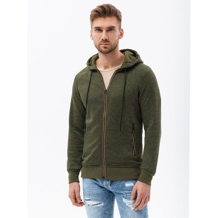 Sweat à Capuche Zippé Pour Homme – Coupe Décontractée, Fermeture éclair Complète, Tissu Confortable, Pour Sport Et Loisirs