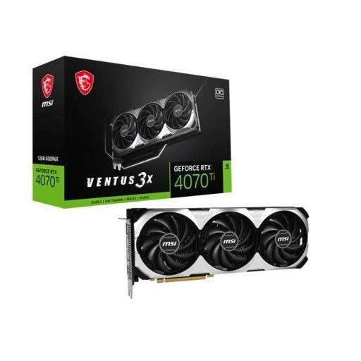 MSI - Carte graphique - RTX 4070TI VENTUS 3X E1 12G OC