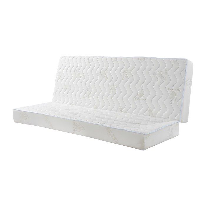 Matelas clic-clac NATUREA ALOHA - 130x190cm - ép.16cm - mousse 25kg/m3 - confort ferme