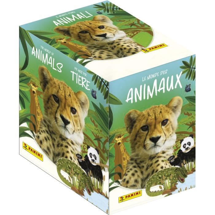 ANIMAUX - PANINI - Boite de 36 pochettes - 180 stickers à collectionner