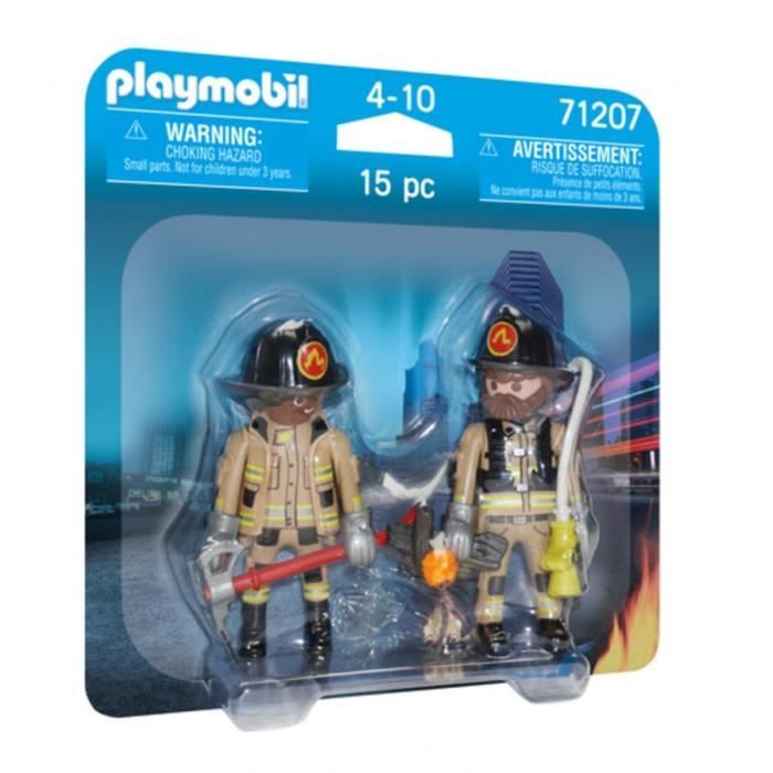 Playmobil - 71207 - Duo de figurines Pompiers