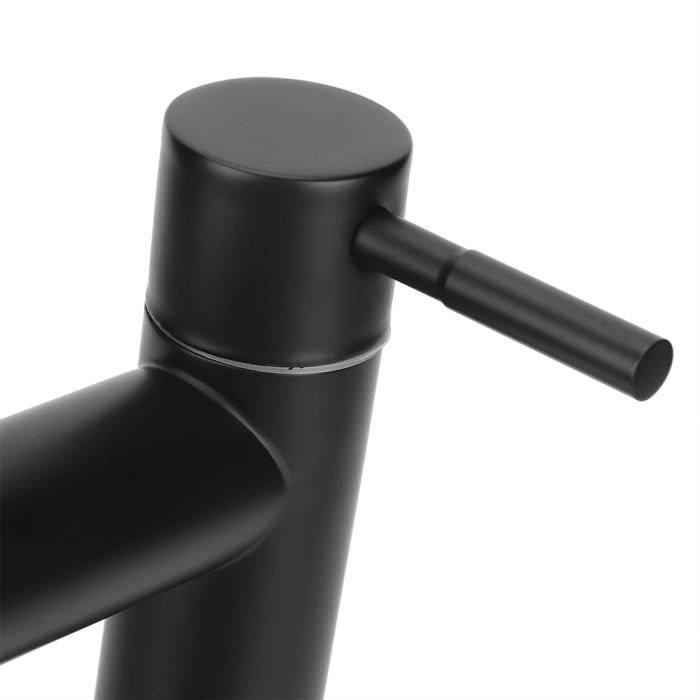 Robinet de lavabo mural G1/2, robinet d'eau froide, accessoires de salle de bains, noir mat