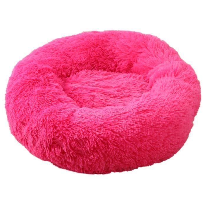 Comparer les prix de RNGCPTO Lit de Panier COUSSIN Pour Chat et Chien,Lit Rond en Peluche Douce et Confortable Panier Pour Chat Chien 50cm -Rose Rouge