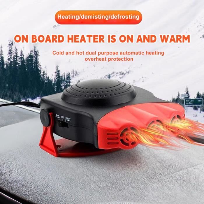 Dégivreur Voiture 12V 220W - Chauffant Ventilé - Angle Réglable