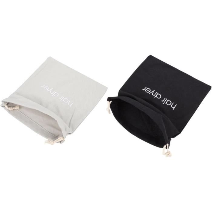 Sac De Rangement Étanche Pour Sèche-Cheveux - Double Compartiment, PU, Portable, Pour Accessoires Coiffure