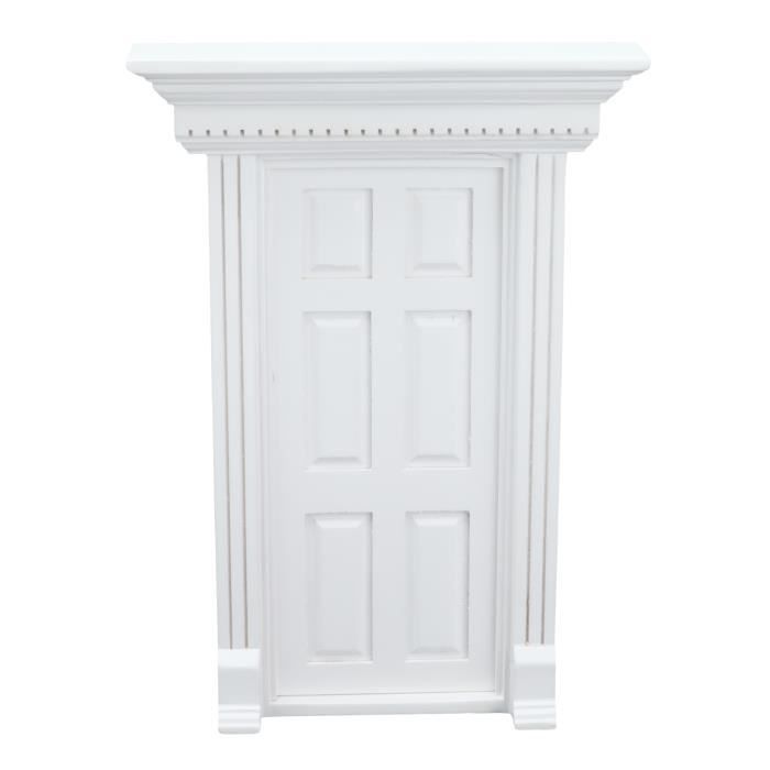 Generic Mini Accessoire de Maison de Poupée à Double Porte, échelle 1:12, Bois Non Peint pour Décoration de Maison de Poupée Faite à la Main (double porte
