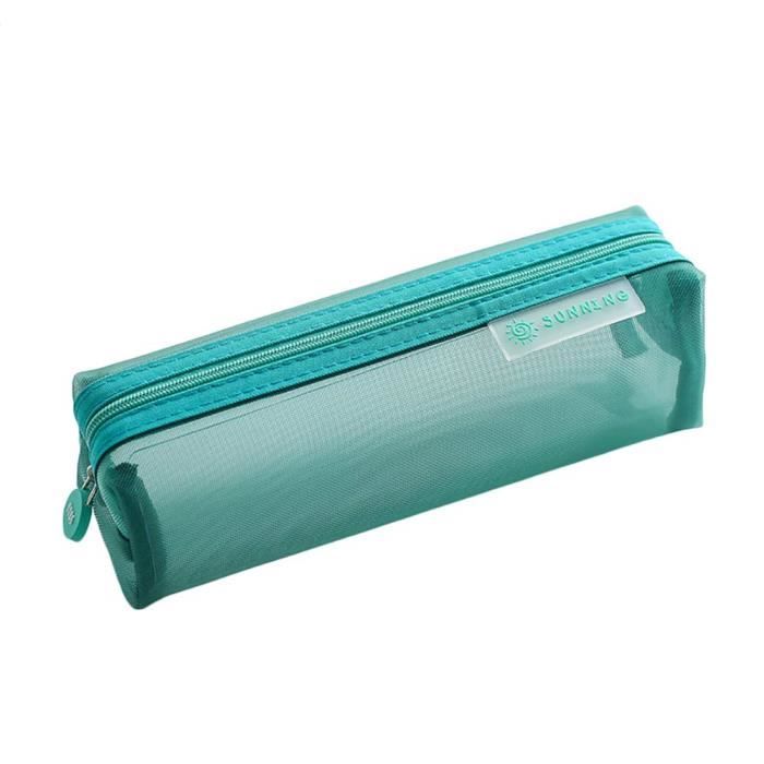 TQEBWUS 9.5x22.5x7.5cm Trousse À Crayon En Maille, Poche Pratique À