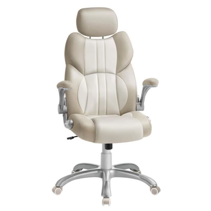 SONGMICS Chaise de Bureau Fauteuil Gamer Ergonomique Mécanisme à Bascule