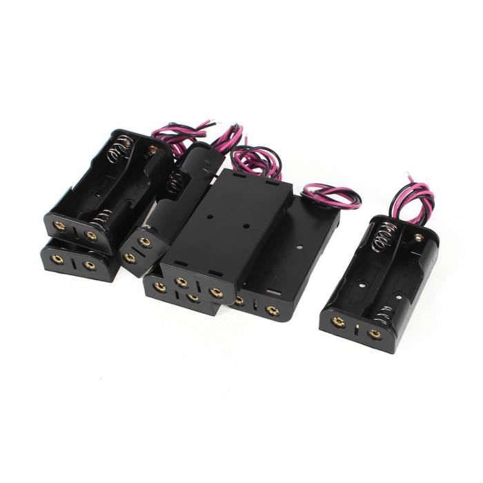 5Pcs Fil De Plomb Porte-piles Boîte pour 3 x 1.5V piles AA