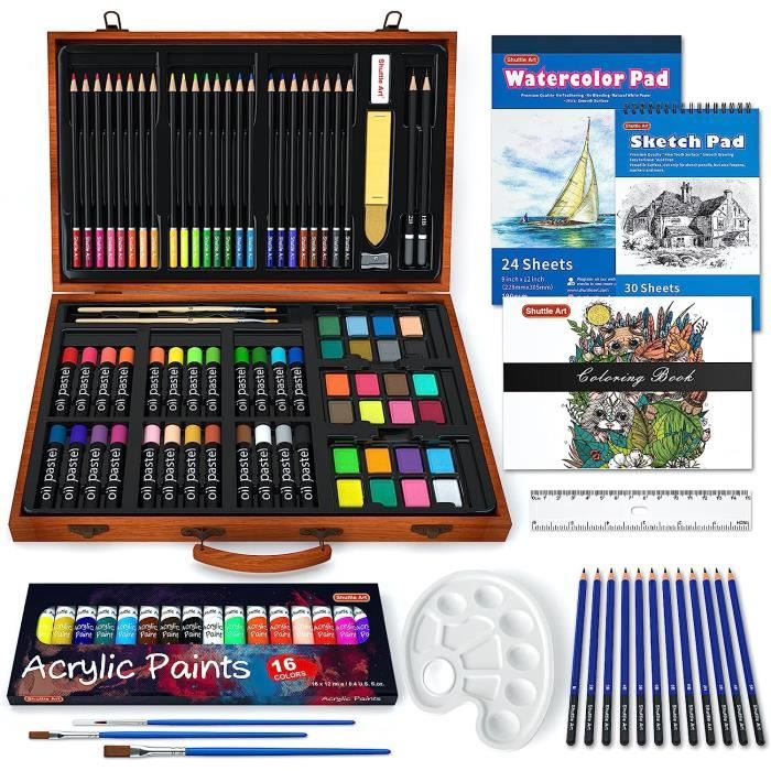 Peinture Aux Doigts Shuttle Art - Kit 53 Pièces Lavable, 14 Couleurs Pour Enfants
