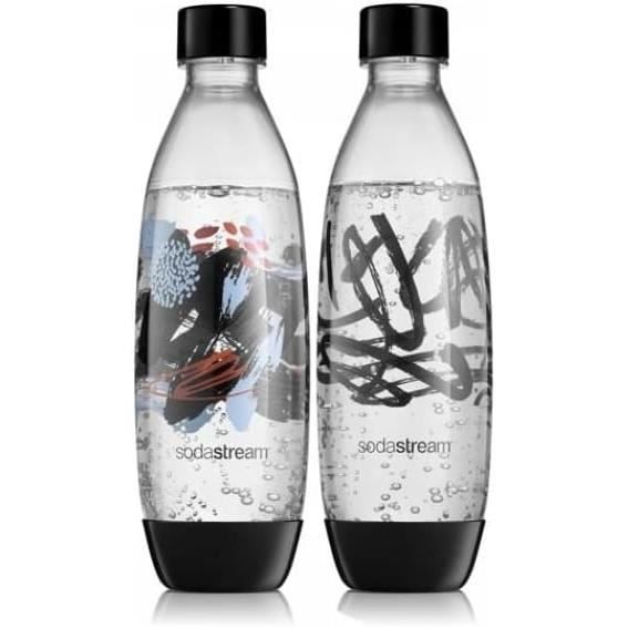 sodastream Bottiglia sottile lavabile in lavastoviglie, confezione doppia, 1 l, colore: bianco