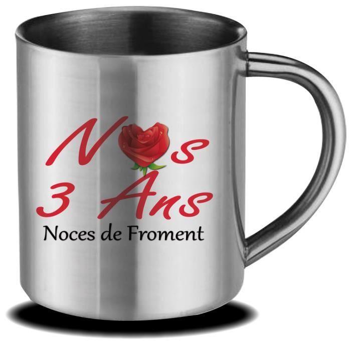 Mug Anniversaire De Mariage 3 Ans Noces De Froment En Inox Cadeau Fete Des Meres Fete Des Peres Ou Toutes Autres Occasions Achat Vente Bol Cdiscount Mug Anniversaire De Mariage 3 Ans Noces De Froment En Inox Cadeau Fete Des Meres Fete Des Peres Ou Toutes Autres Occasions Achat Vente Bol Cdiscount