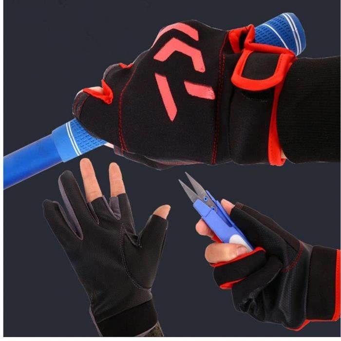 Gants De Pêche Antidérapants Et Imperméables - Chasse, Ski, Camping - Taille L/XL - Noir, Gris, Marron, Camouflage