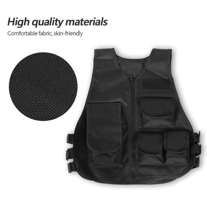 Gilet Tactique Camouflage Enfant HoveeLuty – 600D, Poches Multiples, Réglable, Pour Jeu Ou Entraînement