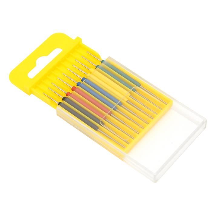 10pcs P5002 Multimètre Crochet D'Essai Plomb Grabbers Pour SMt SMD IC D20 Câble Soudure (Noir Et Rouge