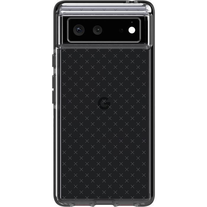 Tech21 Evo Check pour Google Pixel 6 - Coque Ultra protectrice avec Protection Multi-Chute de 4,9 m Fume/Noir