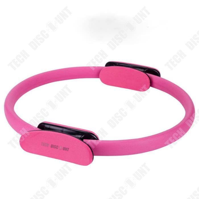 Anneau De Pilates 35,6 Cm – Cercle De Résistance Avec Poignées Mousse EVA – Pour Abdos, Jambes, Fessiers – Inclus Sac De Transport