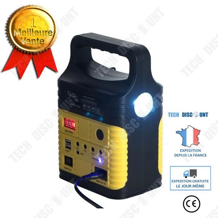 Kit Système Solaire - TECH DISOUNT - Générateur Portable -