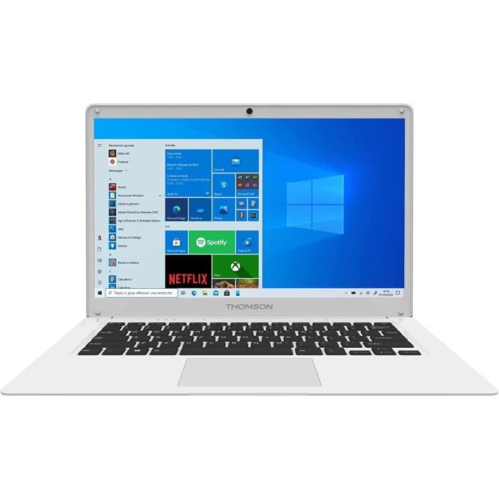 Ordinateur PC Portable Thomson Neo 141 Pouces Celeron N3350 4Gb RAM 64Gb Stockage SSD Windows 10 AZERTY