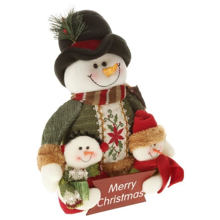 Peluche Petite de Noël Poupées bonhomme de neige Décoration de Noël