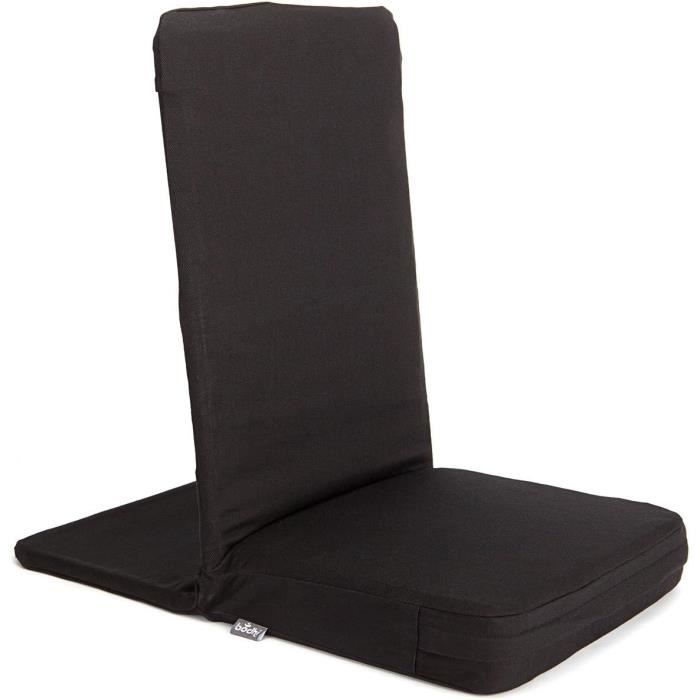 Bodhi Chaise de Sol Mandir | Siège de méditation avec Coussin d'assise épais | Chaise de Sol Confortable avec Dossier rembourré | Housse Lavable | Idéal pour Yoga et méditation (Bleu Nuit
