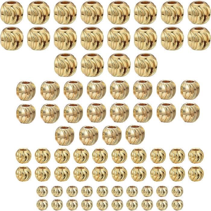 Spritewelry Lot De 100 Perles En Verre à Grand Trou De 14 Mm – Perles D'espacement En Vrac Européennes Transparentes Pour Loisirs Créatifs, Chaînes