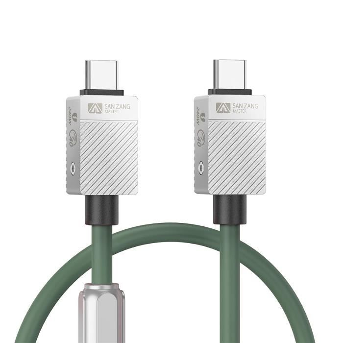 Mcbazel Thunderbolt 5 Câble Type-C, 240 W Et 120 Gbps, Prise En Charge Vidéo Simple 16K@30Hz Et Double 6K/8K@60Hz Pour Périphériques USB 4.0, USB-C, Mac, IMac, Laptop, PC Et Smartphone, 1M