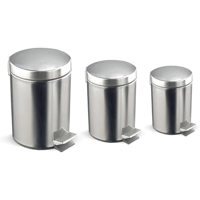 AMSLSIU Poubelle 9L Acier Inoxydable – Fermeture Douce Et Silencieuse – Design Moderne Noir/Or – Idéale Salle De Bain & Cuisine