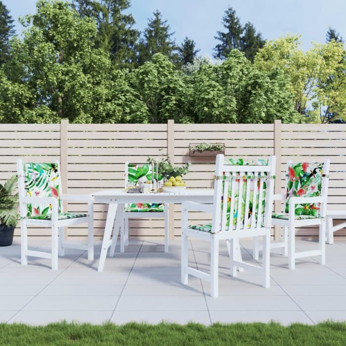 vidaXL Coussins de chaise dossier bas 4 pièces - vue 2