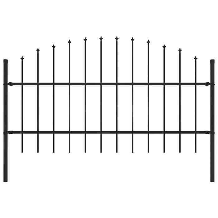 vidaXL Clôture de jardin Woerden avec pointe en acier noir 170 x 100 cm 144941