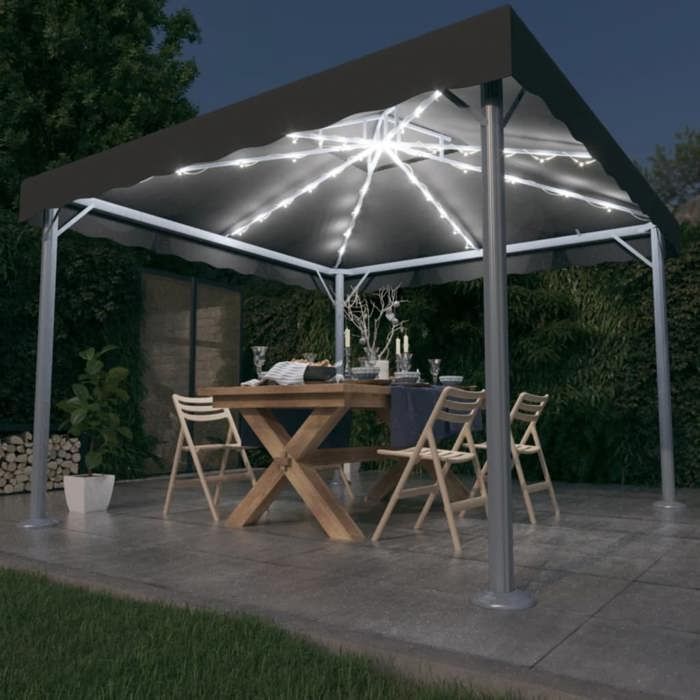 Tonnelle vidaXL 3070339 300x300 cm Guirlande lumineuse LED