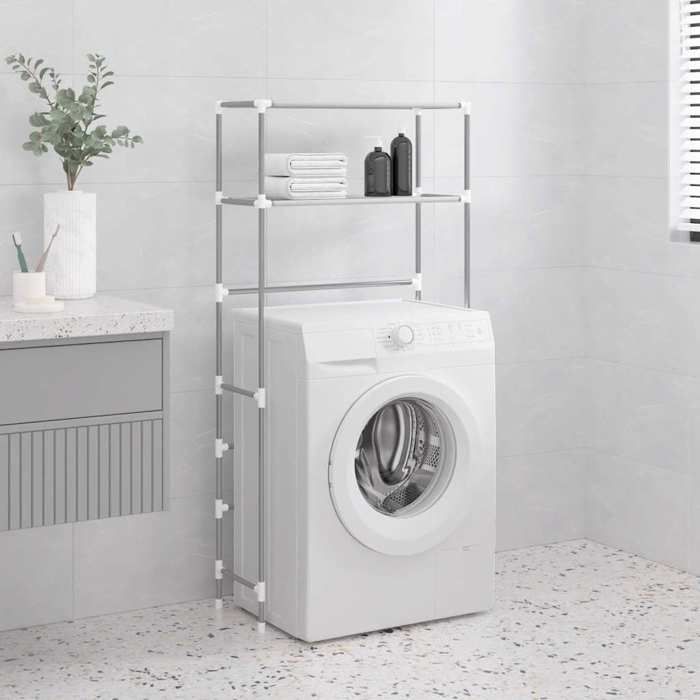 vidaXL Support de rangement sur machine à laver 2 niveaux